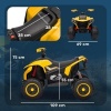 Afbeelding van AIYAPLAY Elektrische quad voor kinderen, 3-6 km/u, LED-koplamp, muziek, USB 3- 8 jaar