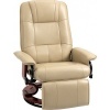 Afbeelding van HOMCOM Relaxstoel Kunstleer, Schuim - L78 x B87 x H100 cm - Crèmewit