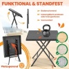 Afbeelding van KESSER® Balkontafel, inklapbaar, weerbestendig/UV-bestendig, gecoat staal en rotan-look, outdoor tui