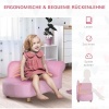 Afbeelding van HOMCOM Mini Kinderbank Roze Babyfauteuil Sofa L80 x B40 x H49 cm