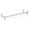 Afbeelding van Glazen tv-verhoger - Monitorstandaard - Verstelbare laptopstandaard 9-11 cm - 70x24 cm transparant