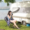 Afbeelding van Outsunny Opvouwbare Gestoffeerde Klapstoel Campingstoel Tuinstoel Loungestoel 84B-299