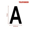 Afbeelding van TELEFUNKEN - Huisnummers en brievenbusletters A-H, cijfers 0-9, zwart, zelfklevend, weerbestendig