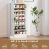 Afbeelding van HOMCOM Schoenenkast van Spaanplaat 55x35x108 cm Wit