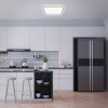 Afbeelding van Witte-zilveren LED-plafondlamp met achtergrondverlichting 22W van Briloner Leuchten
