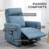Afbeelding van HOMCOM Relaxfauteuil met Sta-op functie en Afstandsbediening - Blauw