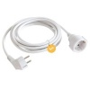 Afbeelding van Arebos Schuko verlengkabel 5 m | IP20 voor binnengebruik | kunststof | 1,5 mm² | wit