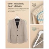 Afbeelding van SONGMICS Houten kledinghangers, set van 20, 360° draaibaar, massief berkenhout, wit