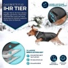 Afbeelding van TRESKO - Zwarte hondenjas Maat S - winterjas met reflectoren - waterdicht incl. tuigje