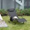 Afbeelding van Outsunny Schommelstoel Tuinstoel Lichtgrijs Metaal Mesh
