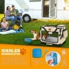 Afbeelding van TRESKO® Opvouwbare hondenbox met likmat en spatel, L, 70 x 52 x 52 cm, beige