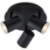 Afbeelding van BRILONER LEUCHTEN BANYO badkamerlamp, 5 W, IP44, zwart, metaal-kunststof, incl. 3x GU10