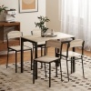 Afbeelding van HOMCOM Eettafelset MDF en Metaal 100x63x76,5 cm Eikenhout