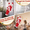 Afbeelding van HOMCOM 60 cm Zingende en Klimmende Kerstman, Klassieke Binnendecoratie, Rood