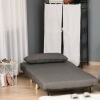 Afbeelding van HOMCOM eenpersoons slaapbank - 95x190x27,5 cm - grijs