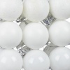 Afbeelding van Set van 50 onbreekbare kerstballen - plastic - wit - ∅ 3, 4 & 6 cm