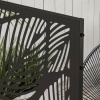 Afbeelding van Outsunny Zwarte Stalen Tuinscherm