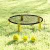 Afbeelding van SPORTNOW Roundnet Set met net, 3 ballen, draagtas en pomp voor tuin, park, strand en binnen