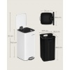 Afbeelding van SONGMICS - 30L Pedaalemmer met Binnenemmer - Soft Close - Wit Metaal