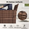 Afbeelding van Outsunny Rattan 2-zitsbank - PE-rattan, staal - 115L x 63B x 85H cm - Khaki