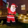 Afbeelding van HOMCOM Opblaasbare Kerstman 250 cm in Wit, Rood en Groen