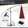 Afbeelding van Tillvex Parasol Ø 300 cm met zwengel, hoes en windbescherming - Waterdicht en UV-bestendig