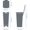 Afbeelding van Brabantia StepUp Afvalemmer - 40 l - Donkergrijs