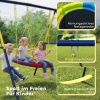 Afbeelding van Aiyaplay Kinderschommel van staal, Oxford-stof - 265L x 160B x 178H cm - Meerkleurig