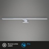 Afbeelding van BRILONER Dun LED Spiegellamp - Badkamerverlichting - Neutraal wit licht 4.000K - 8W - 900 Lm - Chroo