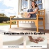 Afbeelding van Outsunny Buiten zitkussen - Polyester, schuim - 110L x 46B x 6,5H cm - Donkergrijs