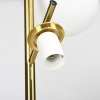 Afbeelding van HOMCOM - Staande lamp met 3 lampenkappen en voetschakelaar - Goud