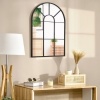 Afbeelding van HOMCOM wandspiegel met metalen frame - robuust - zwart