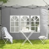 Afbeelding van Outsunny Zijwanden voor partytent - Oxford, kunststof - 295B x 195H cm - Lichtgrijs