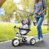 Afbeelding van HOMCOM Kinderdriewieler van Metaal en Kunststof, 105x47x98 cm, Wit