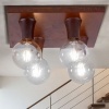 Afbeelding van Vintage plafondspot roestkleurig retro verlichting voor woonkamer met rustieke uitstraling