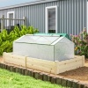 Afbeelding van Outsunny Kas van Metaal, PE - 180L x 90B x 70H cm - Wit