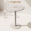 Afbeelding van HOMCOM Eettafel van Staal - 60x60x72 cm - Beige