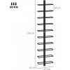 Afbeelding van HOMCOM - Wijnrek - Staal - 27L x 10B x 116H cm - Zwart