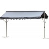Afbeelding van Outsunny Staande knikarm tuinluifel 3,95 x 2,94 m met zwengel