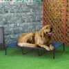 Afbeelding van PawHut Verhoogd Hondenbed met Draagtas - Zwart Hondenligbed/Sofa