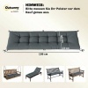 Afbeelding van Outsunny Tuinkussen voor Sofa - Polyester, PP-katoen - 65L x 198B x 13H cm - Donkergrijs