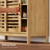 Afbeelding van HOMCOM Schoenenkast - Bamboe en MDF - 80 x 35 x 80 cm - Natuurlijk hout