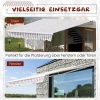 Afbeelding van Outsunny Aluminium, Metaal, Polyester - Beige + Wit - L295 x B245 cm - Zonnescherm