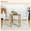 Afbeelding van HOMCOM Set van 2 Eetkamerstoelen, Witte Keukenstoelen van Grenenhout, 41 x 46,5 x 85,5 cm