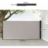 Afbeelding van Outsunny Tuinscherm van polyester, aluminium en metaal in lichtgrijs