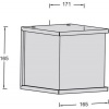 Afbeelding van LUTEC Box Cube Buitenwandlamp - E27 - Donkergrijs