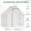 Afbeelding van Outsunny Stalen en kunststof kas - 180L x 100B x 168H cm - Wit