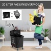 Afbeelding van HOMCOM Schoonmaakwagen Kunststof 60L x 27B x 70,5H cm Zwart