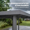 Afbeelding van Outsunny Tuindinertafel van Metaal, 165x80x74 cm, Donkergrijs