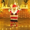 Afbeelding van Outsunny Verlichte Kerstdecoratie van Polyester en Staal, 52x30x93 cm, Meerkleurig